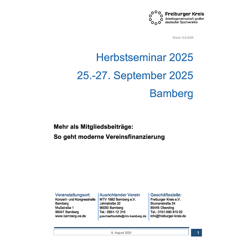 Programm HS 2025 Bamberg
