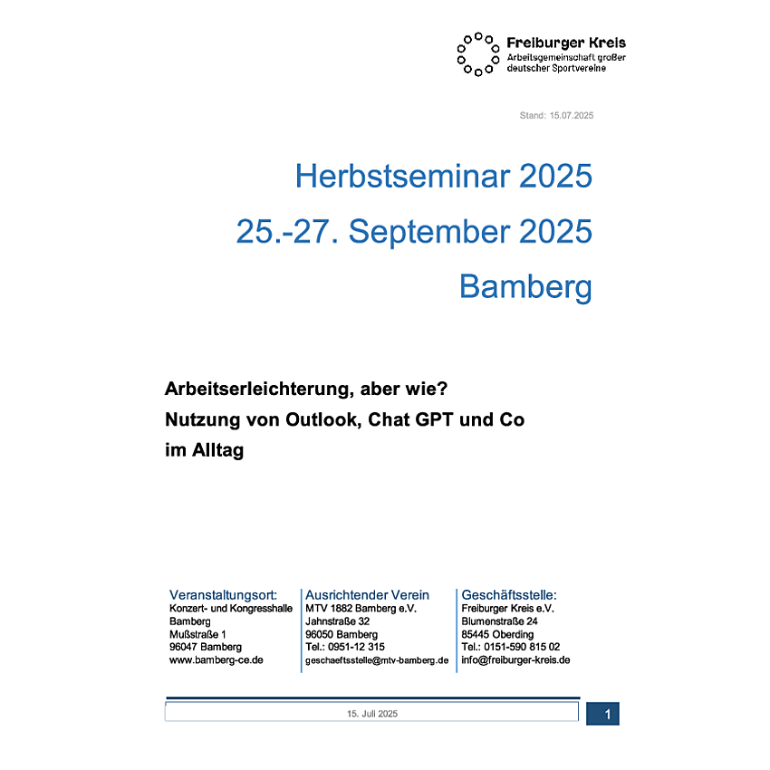 Programm NWKS 2025 Bamberg
