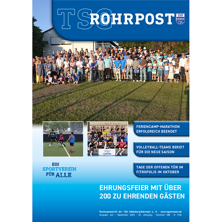 Vereinszeitschrift TSG RohrPost – Ausgabe Juli-September 2025