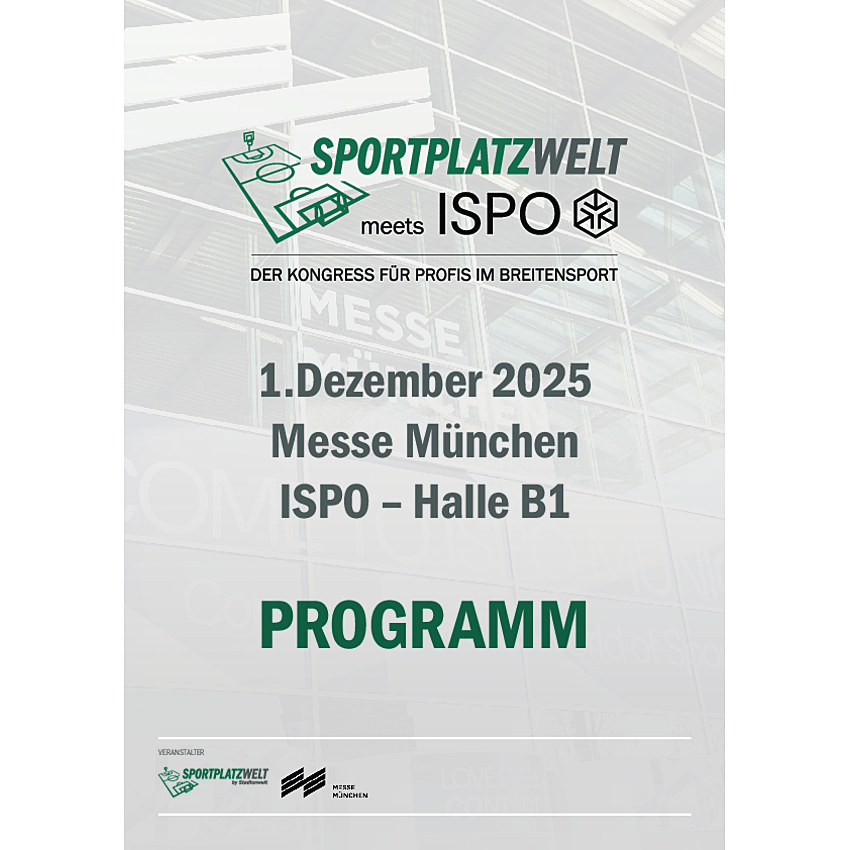 Kongressprogramm Sportplatzwelt meets ISPO